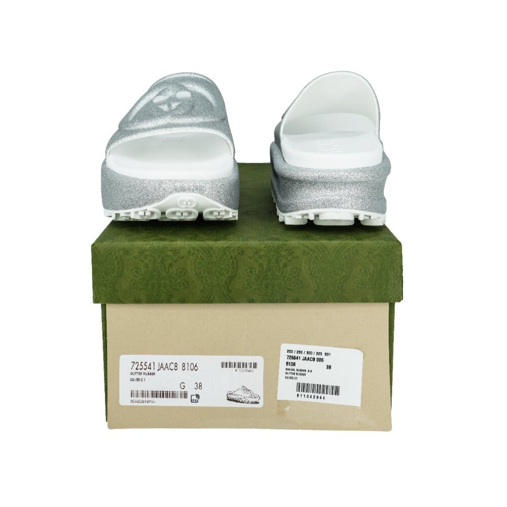 Gucci Interlocking G Glitter Slide Sandals - Picture 5 of 12